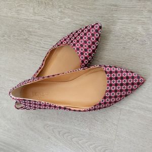 J.Crew Jacquared Pointed Flats